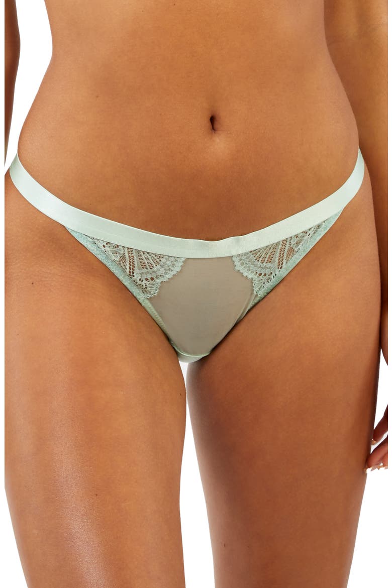 Fenella Aqua Tanga Panties, Main, color, AQUA
