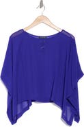 Eileen Fisher Bateau Neck Silk Crop Top