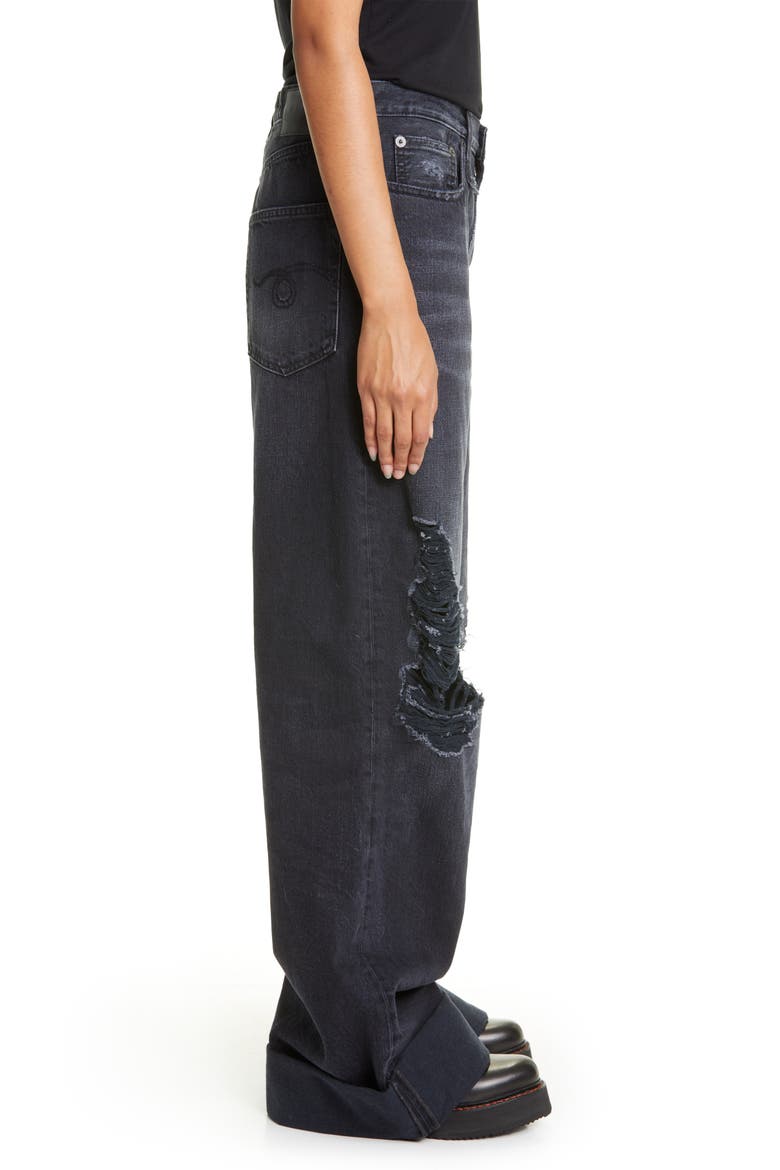 Lisa Baggy High Waist Wide Leg Jeans, Alternate, color, JAKE BLACK