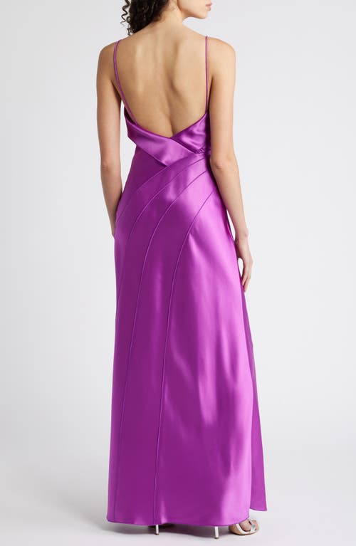 ACLER ACLER ZETLAND RUFFLE SATIN GOWN