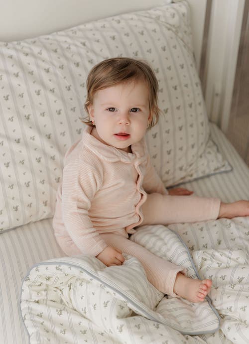 Ely's & Co. Velour Stripe Collection In Pink