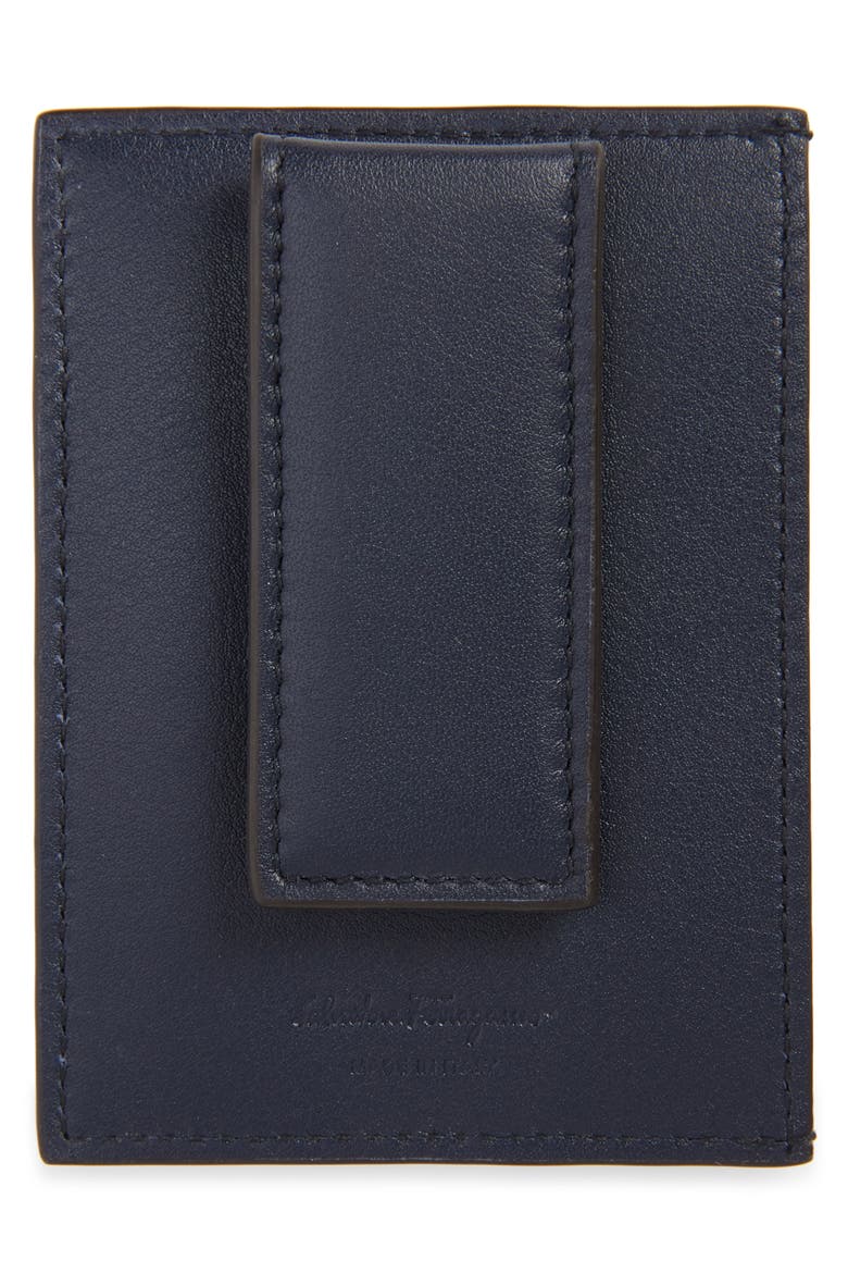 Revival Leather Magnetic Money Clip Card Case, Alternate, color, BIG SUR SOIL BLUE MARINE CAFFE