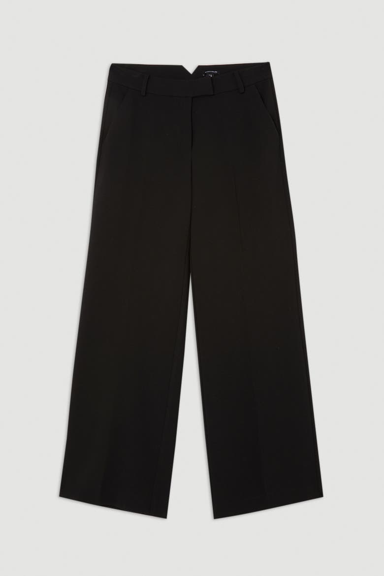 Essential Tailored Straight Leg Pants, Alternate, color, Black