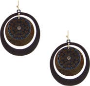 OLIVIA WELLES Disc Drop Earrings