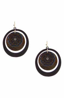 OLIVIA WELLES Disc Drop Earrings
