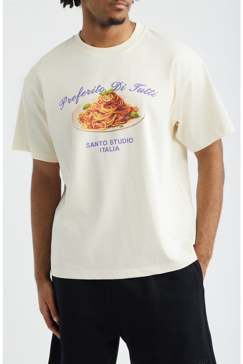 Preferito Di Tutto Graphic Cotton T-Shirt, Main, color, IVORY