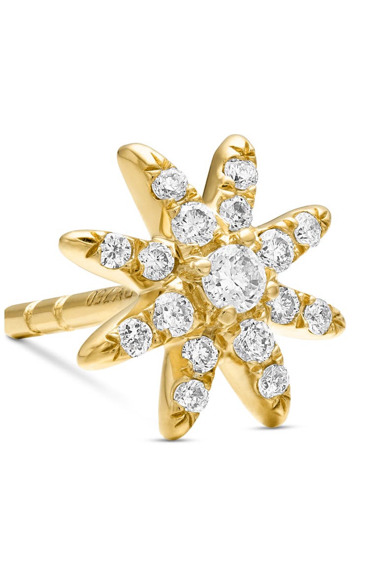 Petite Starburst 18K Gold & Pavé Diamond Stud Earrings, Alternate, color, DIAMOND/ YELLOW GOLD