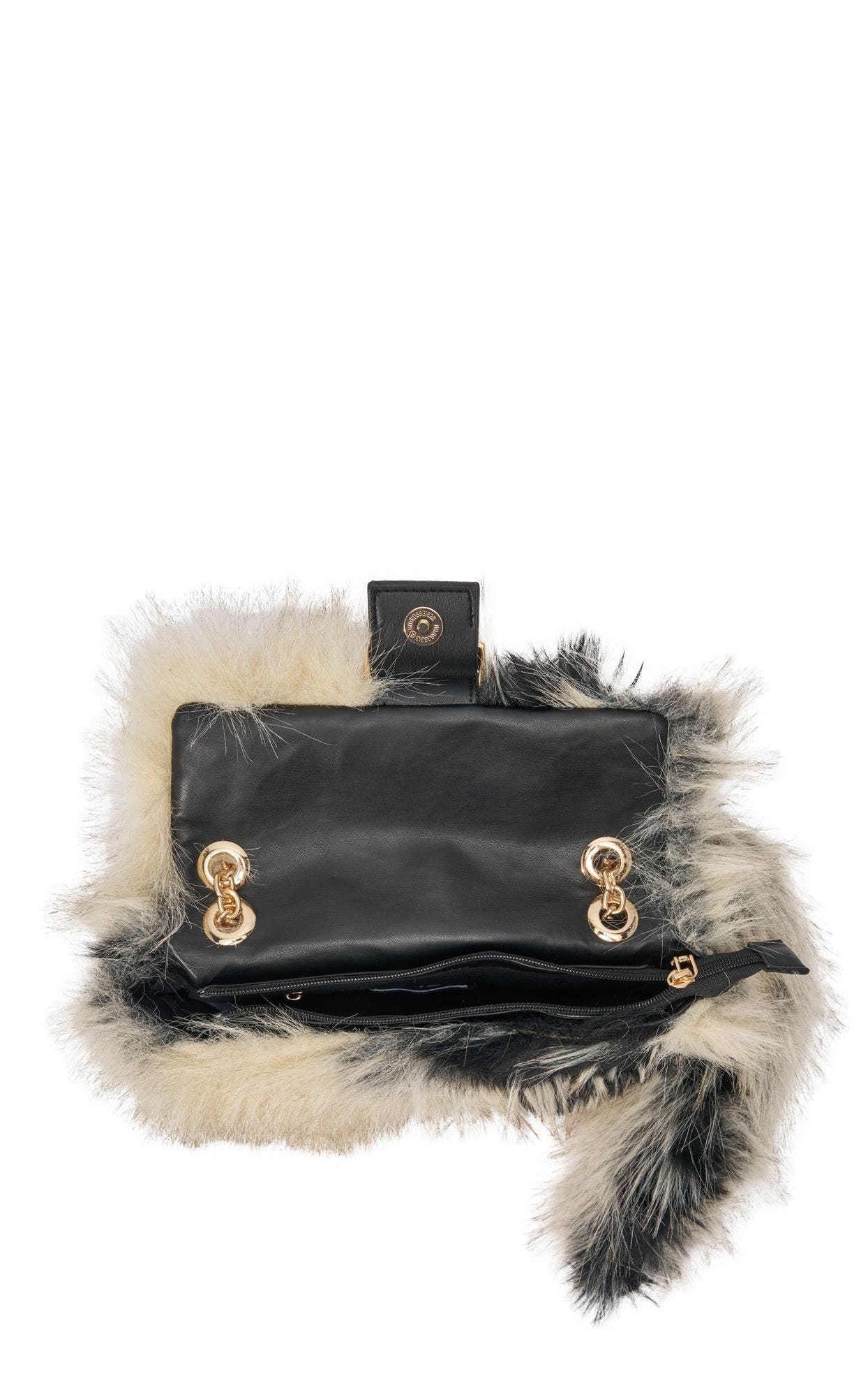 Tailspin Faux Fur Handbag, Alternate, color, BEIGE MULTI