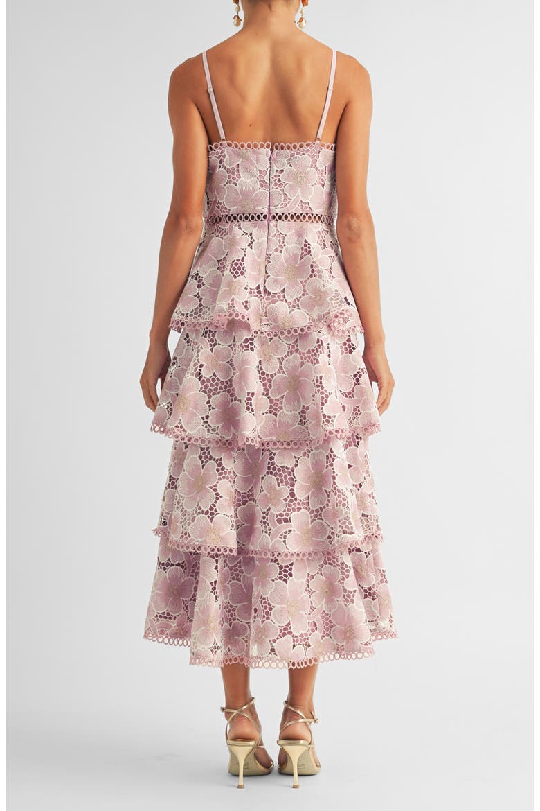 Eartha Eyelet Embroidery Midi Dress, Alternate, color, LAVENDER