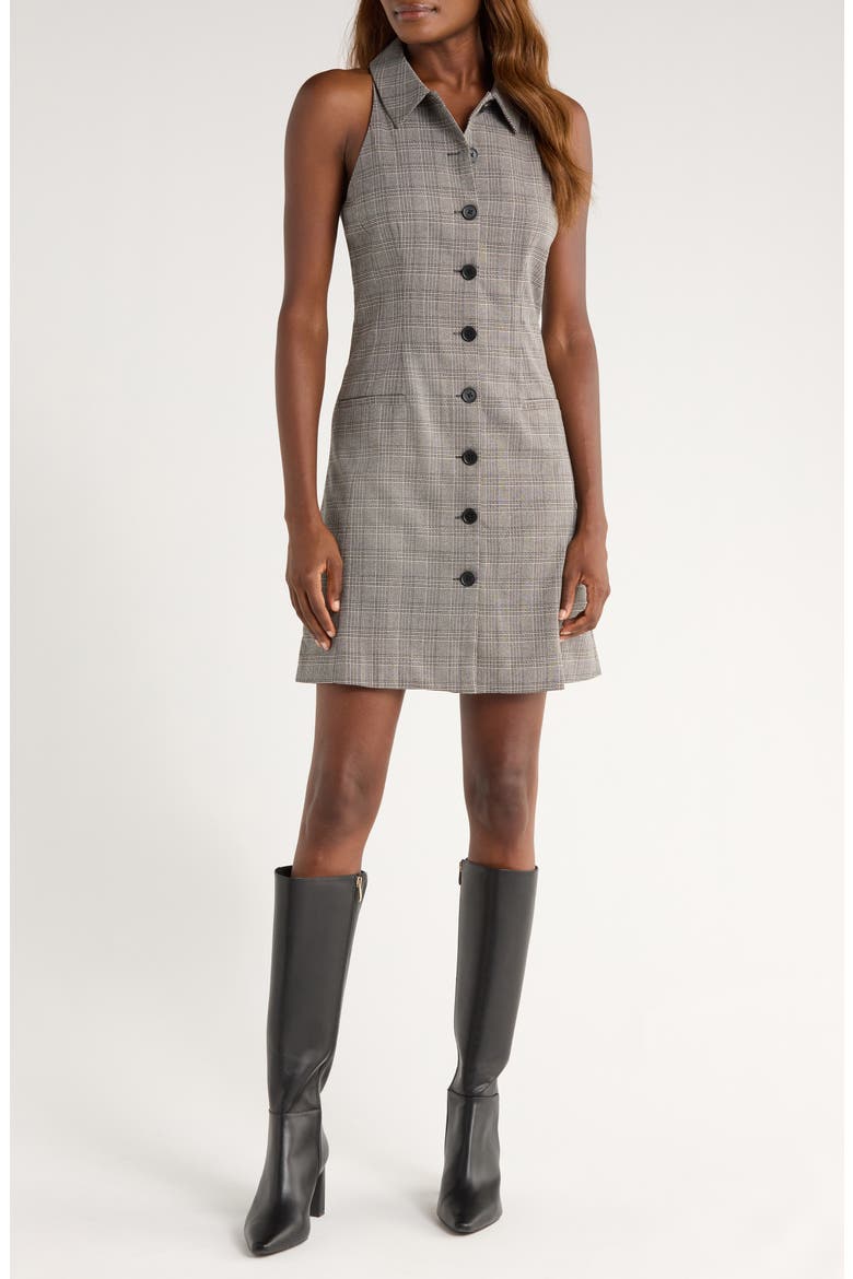Cutaway Suit Dress, Main, color, ALLOY
