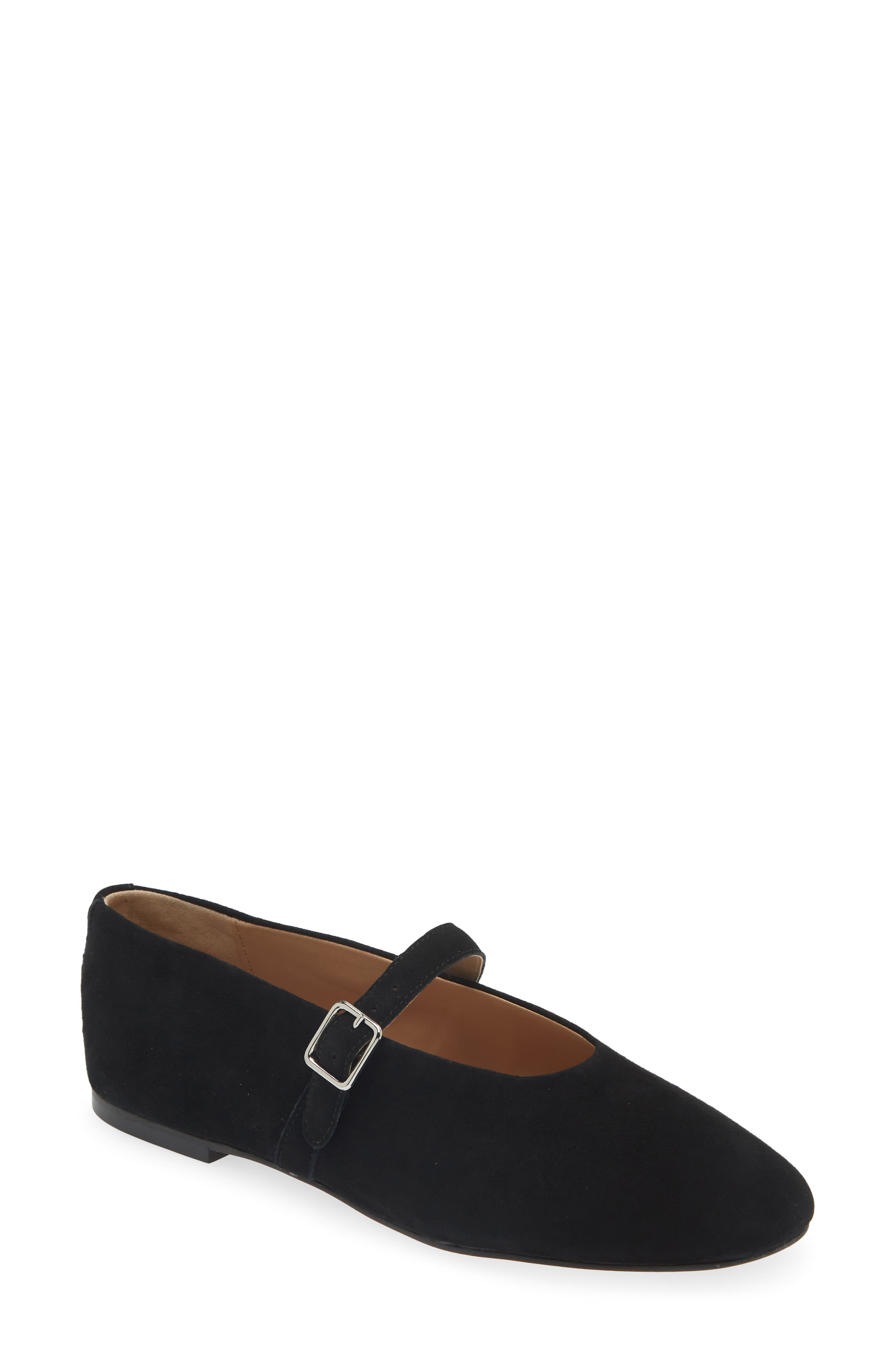 Dreaming Mary Jane Flat, Main, color, BLACK SUEDE