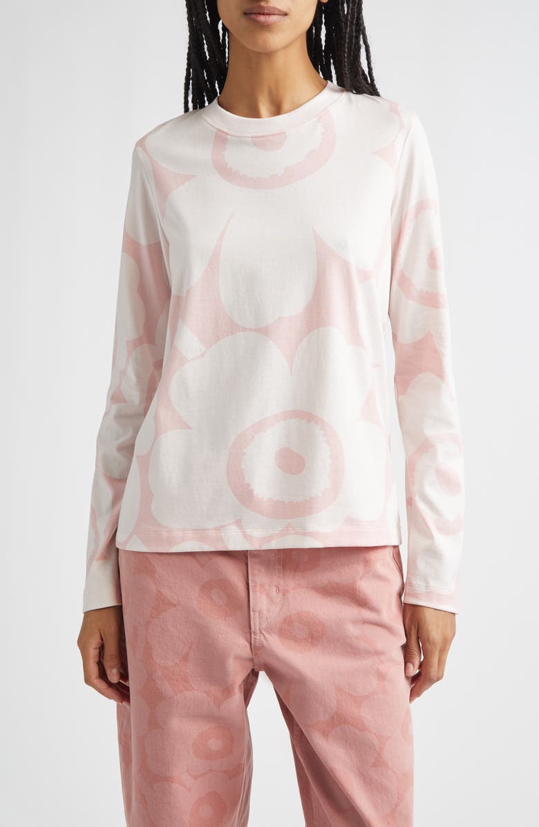 Marimekko Sekunti Unikko Cotton T-Shirt, Main, color, Light Pink