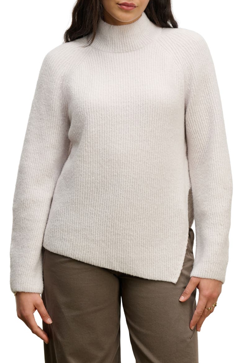 Lesa Mock Neck Sweater, Main, color, SNOW WHT