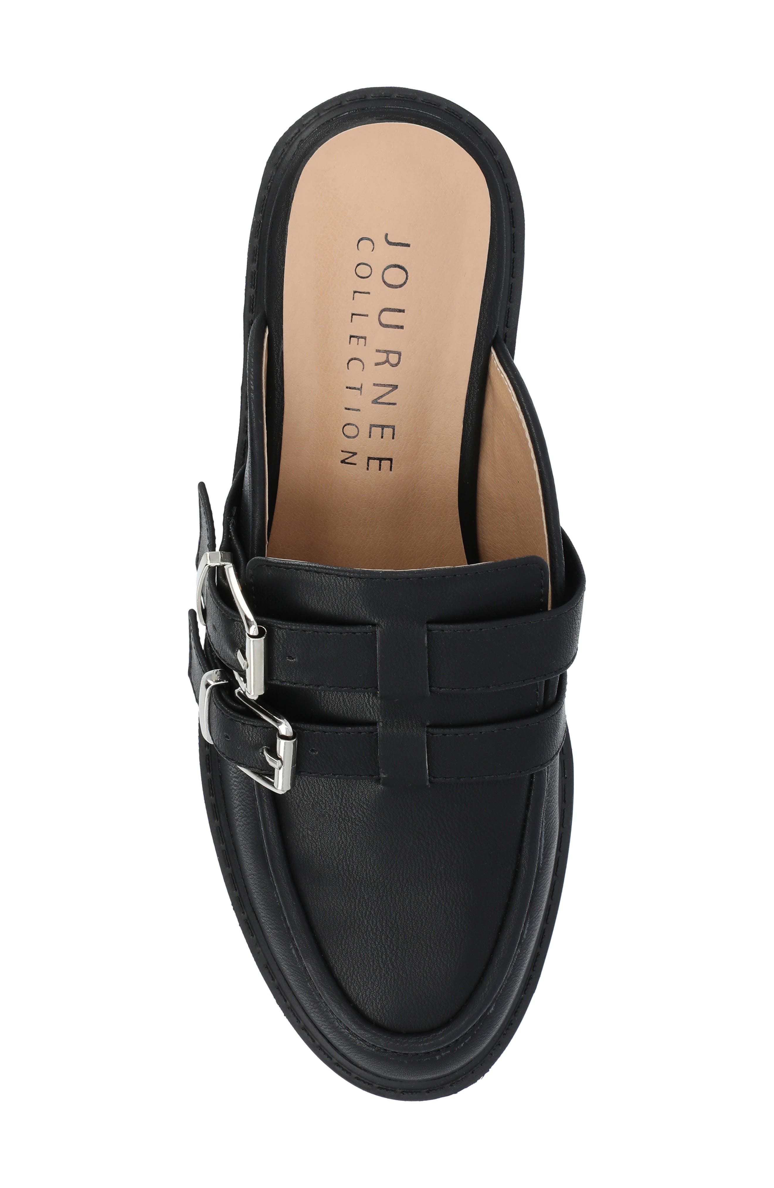 Journee Collection Brydie Platform Mule, Alternate, color, Black