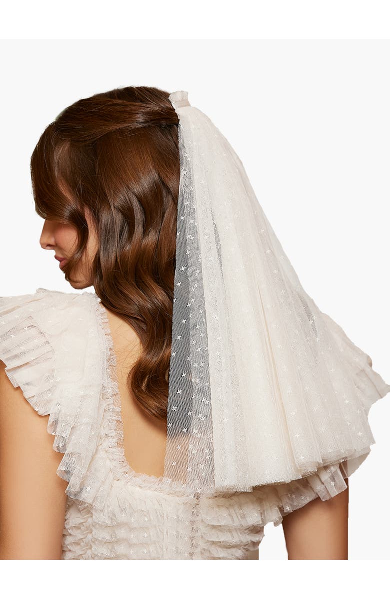 Needle & Thread Kisses Short Veil, Main, color, Cream