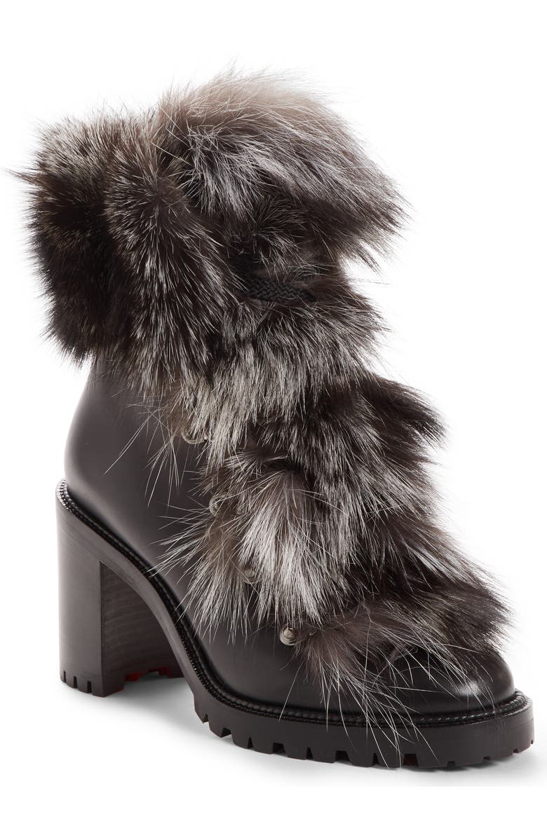 Christian Louboutin Fanny Genuine Fur Boot, Main, color,