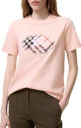Burberry Check Knight Stamp Cotton T-shirt