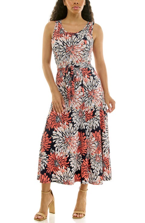 Crewneck Sleeveless Midi Dress