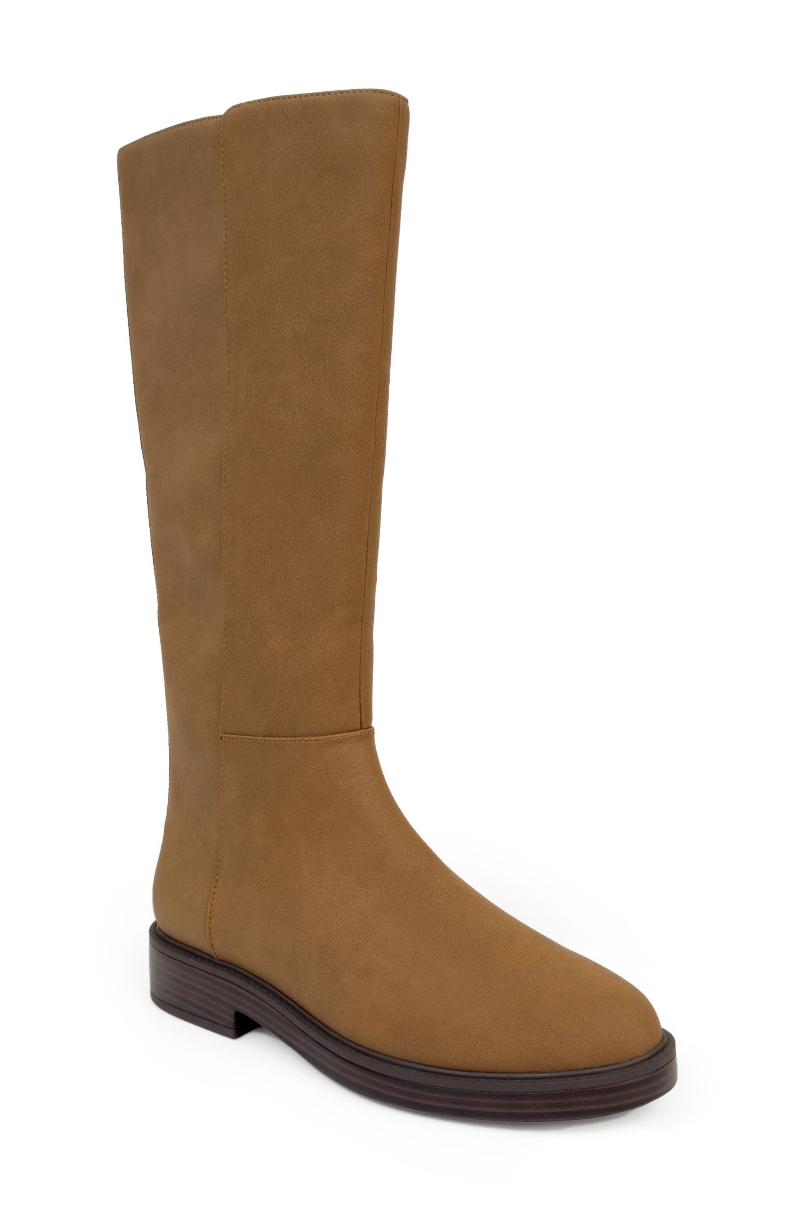 Aerosoles Prue Tall Boot, Main, color, Tan Faux Nubuck
