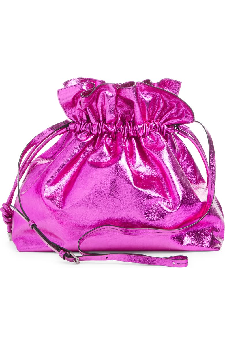 Isabel Marant Metallic Leather Bucket Bag, Alternate, color,