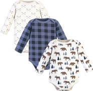 Hudson Baby Quilted Long Sleeve Cotton Bodysuits