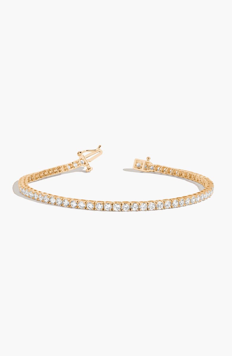 Aurate New York Classic Lab Grown Diamond Tennis Bracelet, Main, color, Yellow