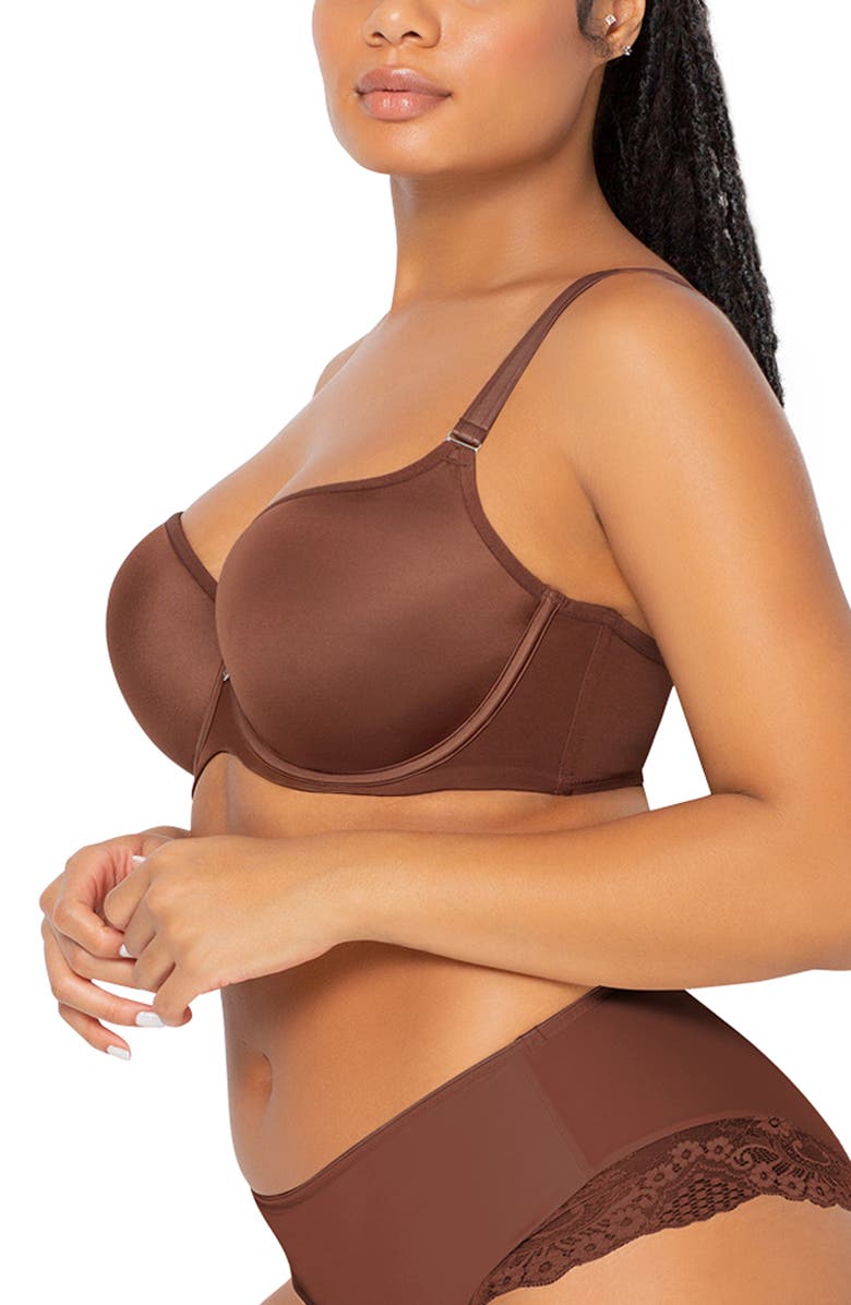 Curvy Couture Tulip Smooth Convertible Underwire Push-Up Bra, Alternate, color, 