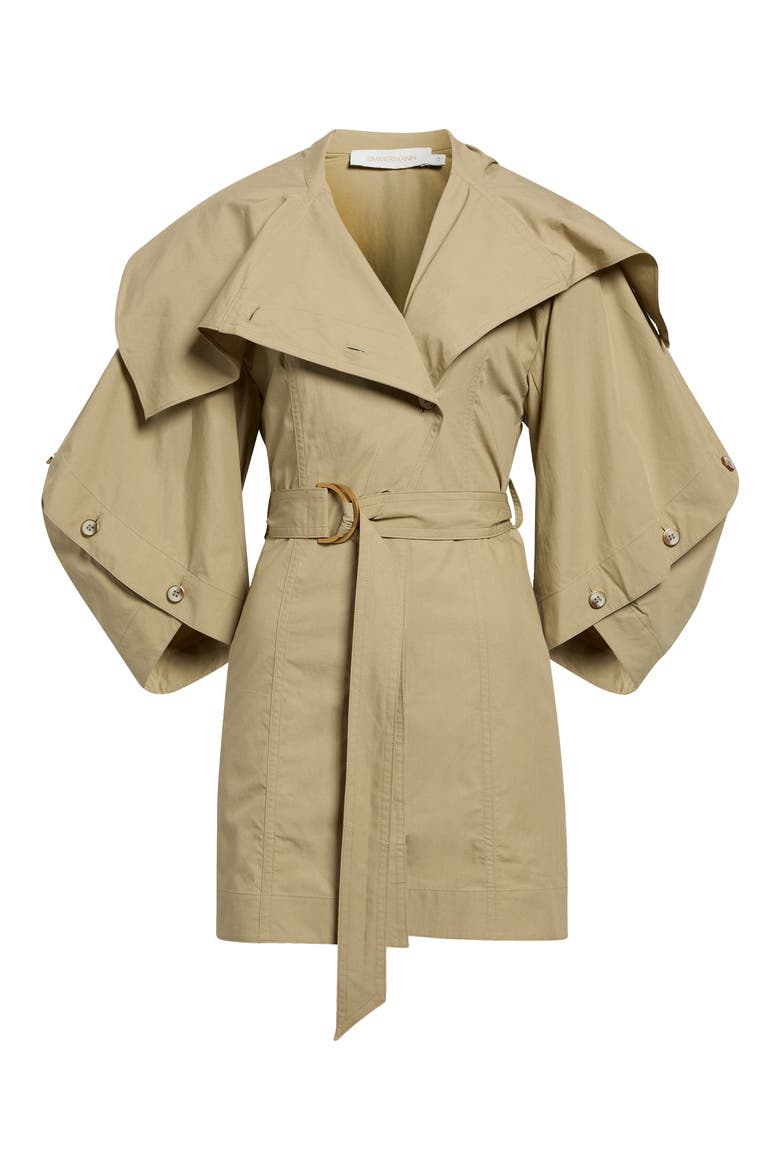 Valiant Utility Cotton Minidress, Main, color, OLIVE