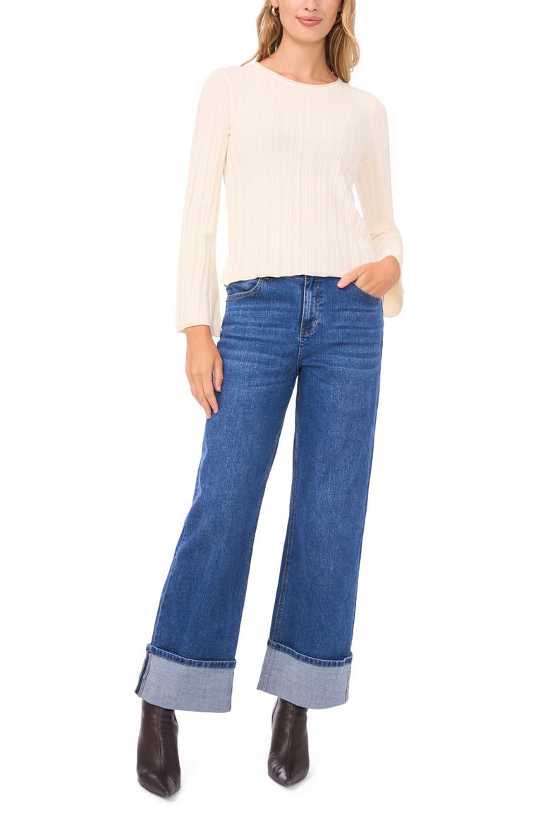 Rib Sweater, Alternate, color, EGGNOG