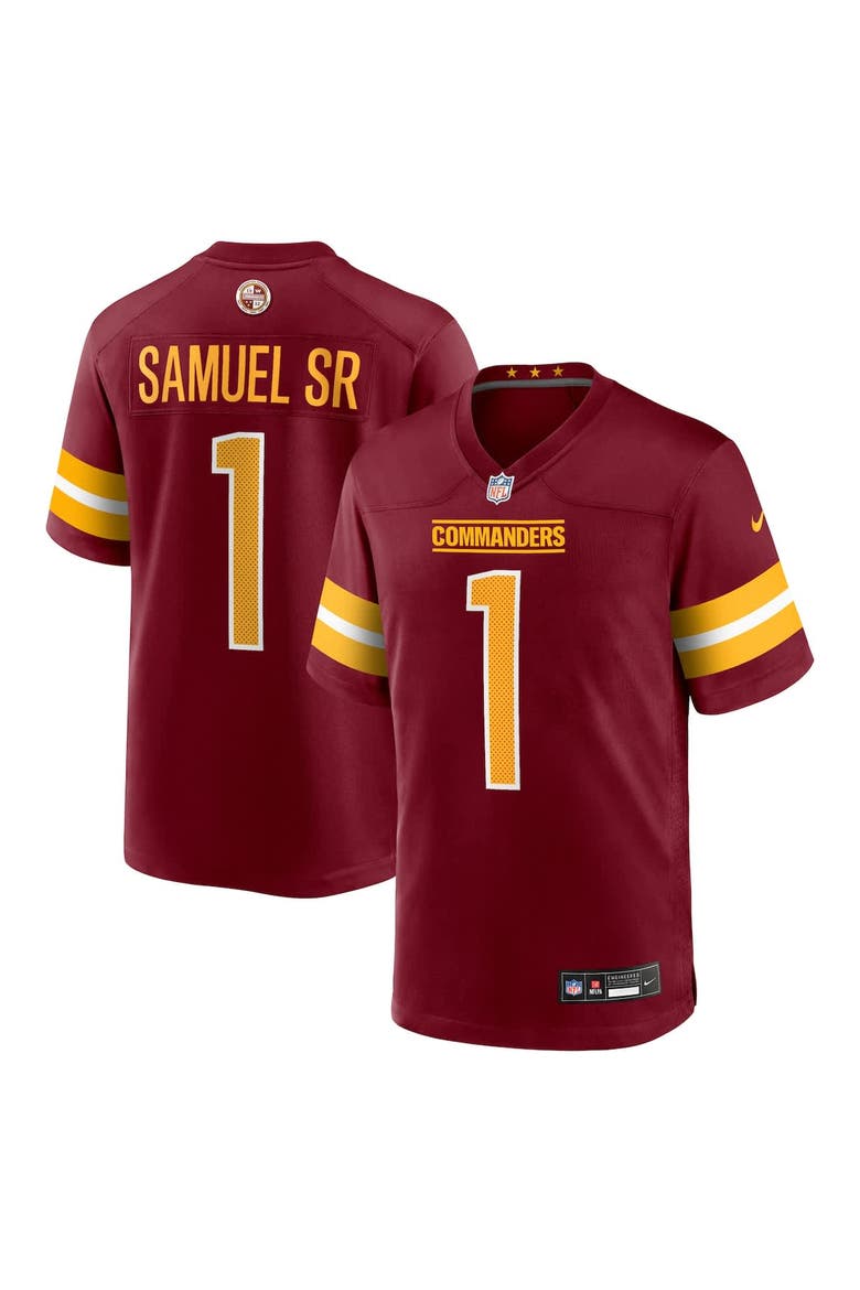 Men's Nike Deebo Samuel Sr Burgundy Washington Commanders Game Player Jersey, Main, color, Burgundy