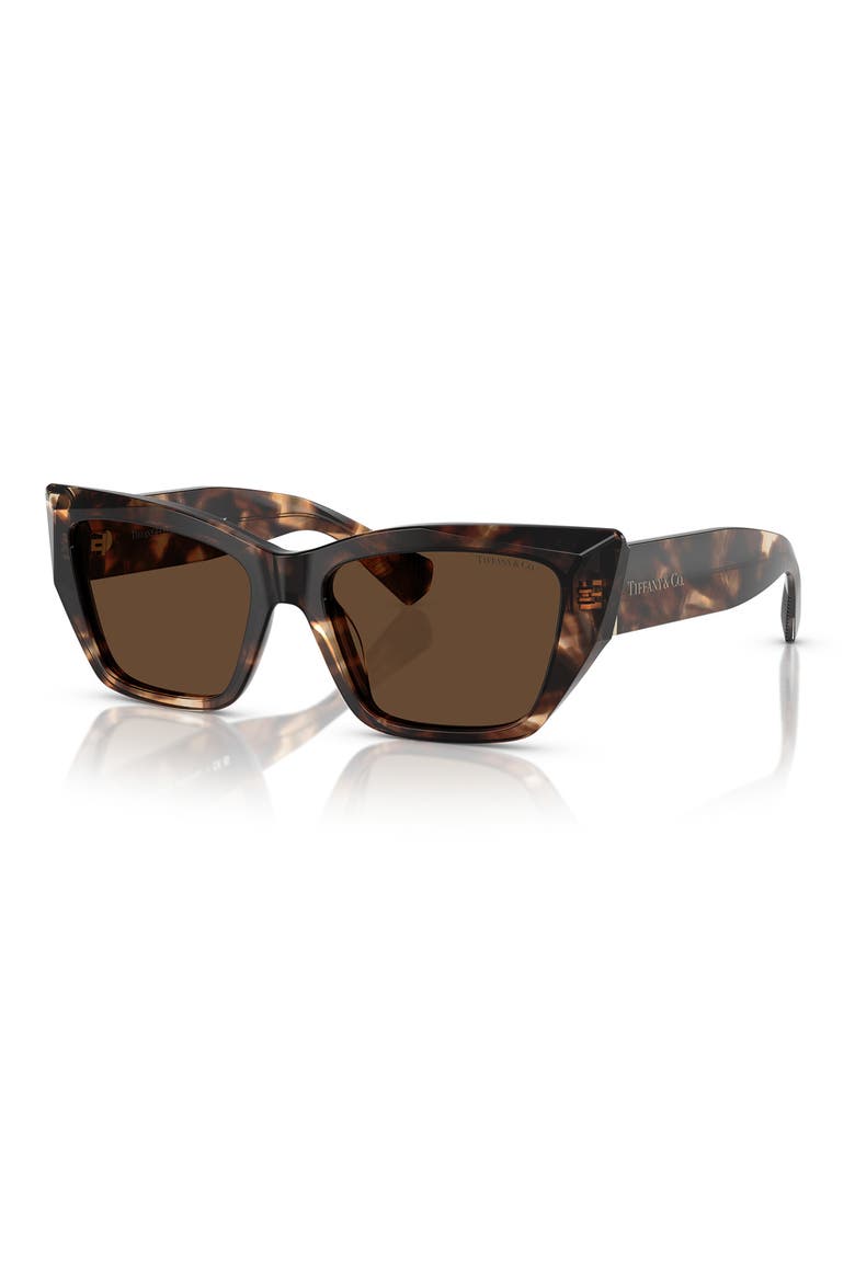 54mm Cat Eye Sunglasses, Alternate, color, BROWN