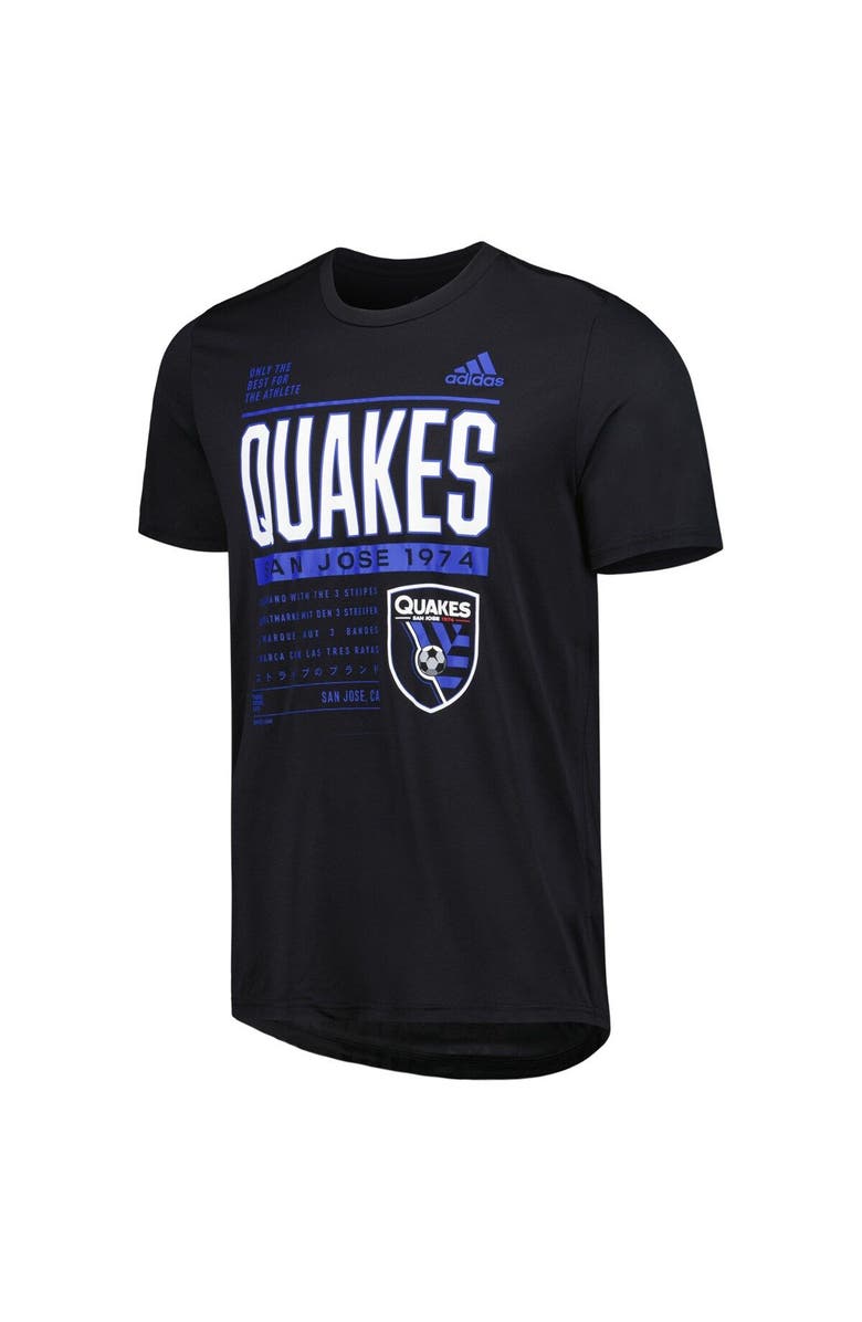 adidas Men's adidas Black San Jose Earthquakes Club DNA Performance T-Shirt, Alternate, color,