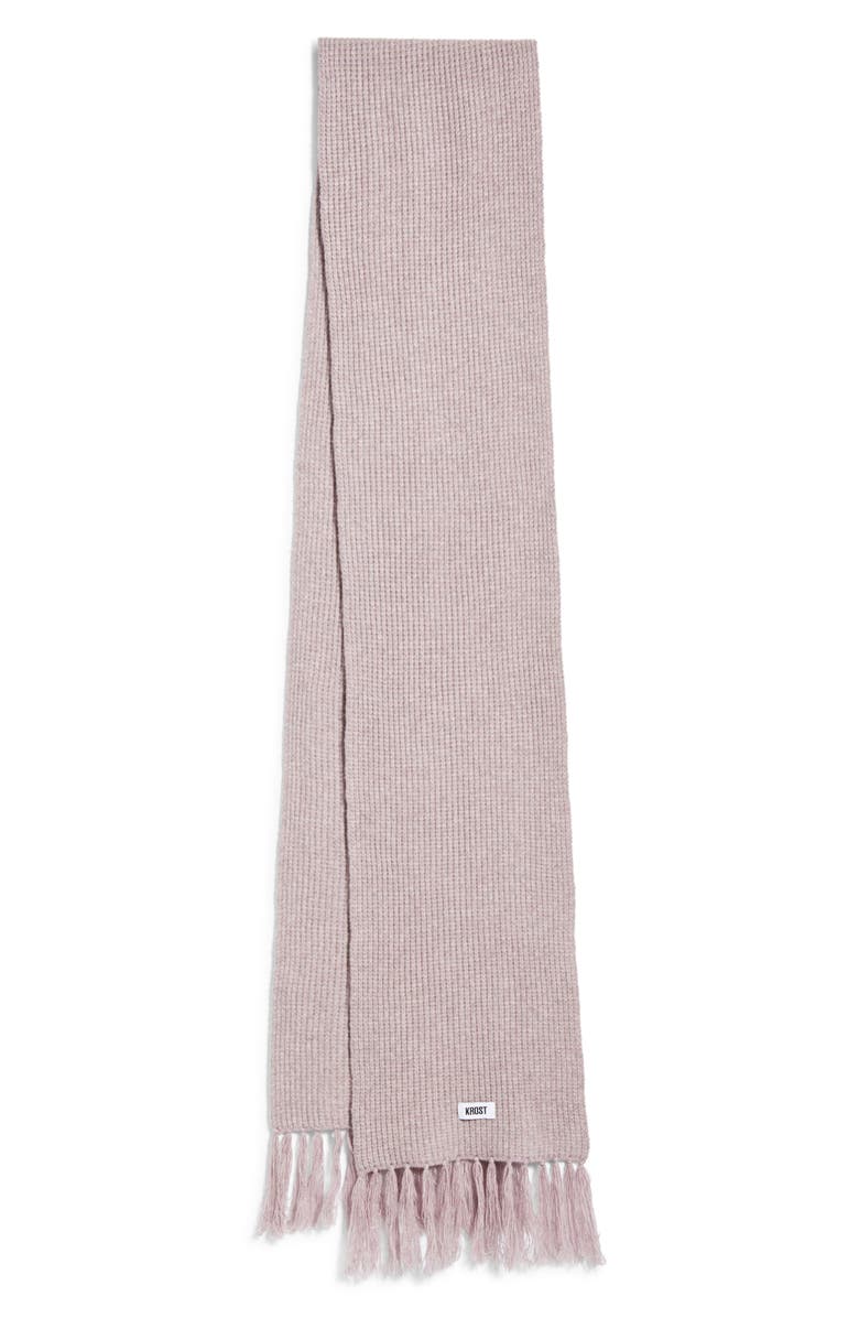 KROST Speckle Extralong Fringed Wool Scarf, Alternate, color, Mauve