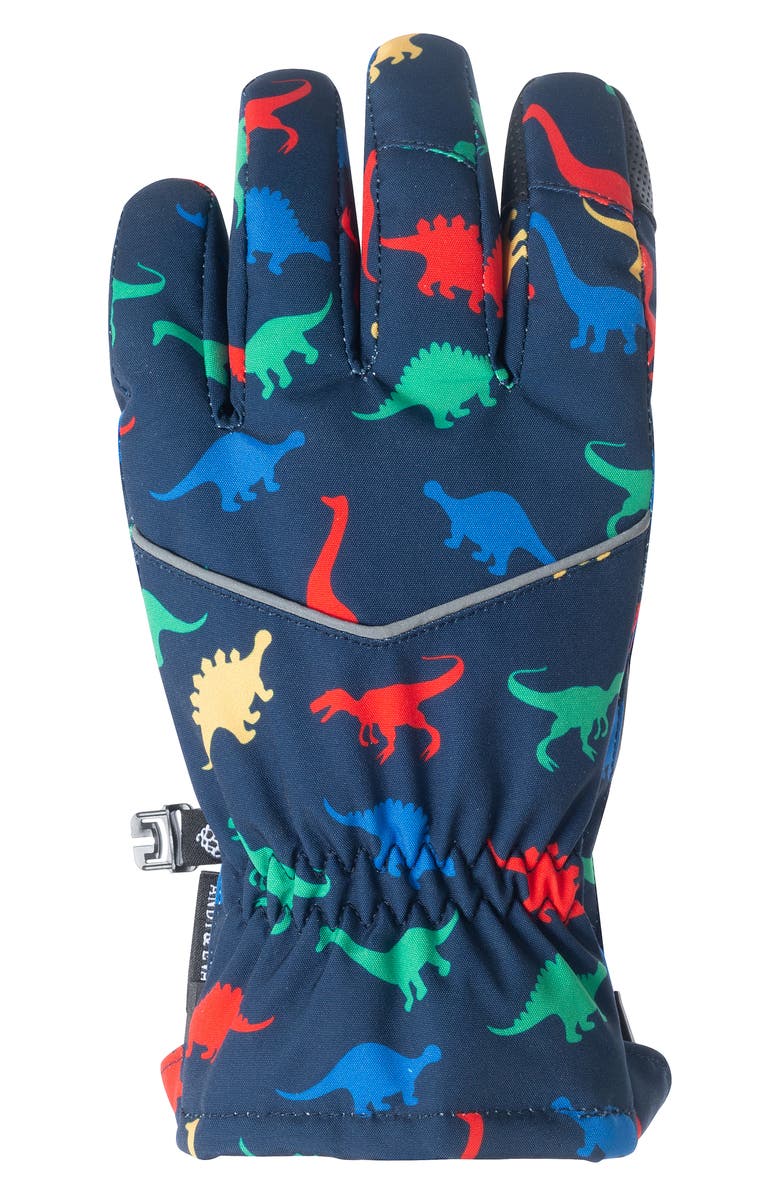 Andy & Evan Kids' Zip Gloves, Alternate, color, Navy