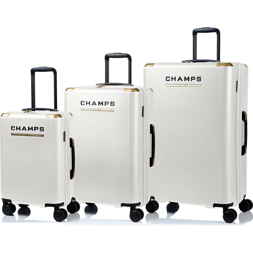 Champs Luxe Ii 3-piece Hardside Luggage Set In Ivory
