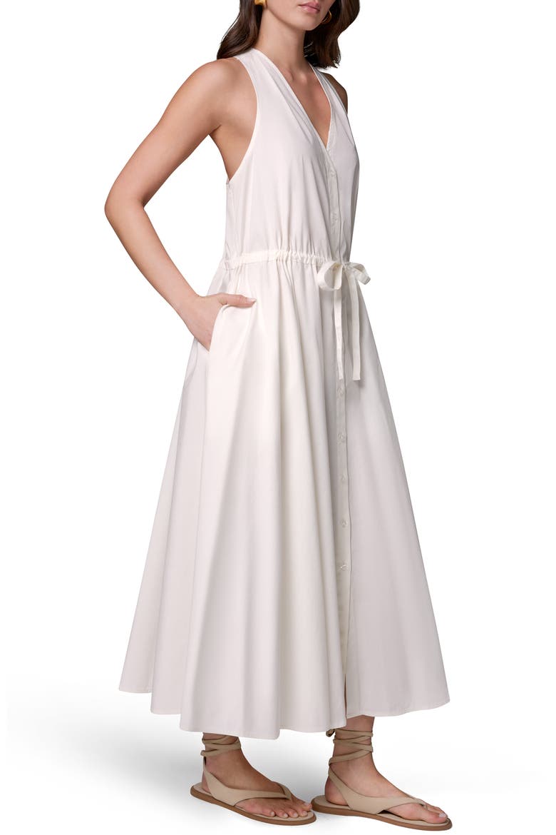 Stretch Poplin Maxi Dress, Alternate, color, CREAM