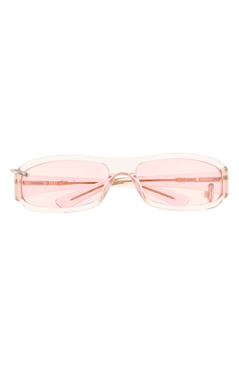 DEZI Chula 60mm Wrap Sunglasses, Main, color, Crystal Pink/ Blush