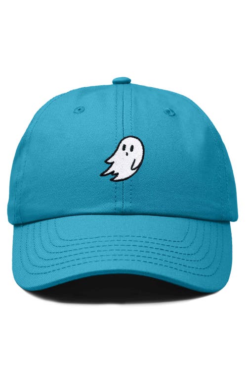Dalix Ghost Embroidered Low Crown Cap In Teal