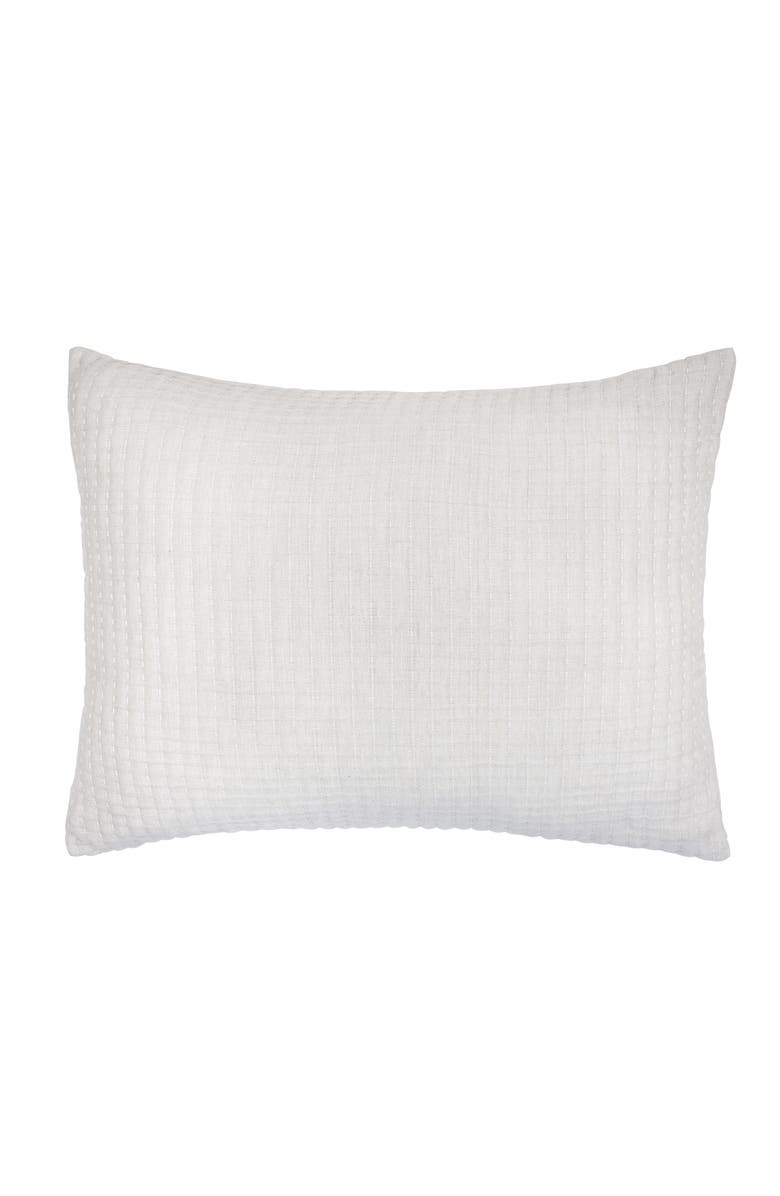 ELISABETH YORK 20" x 26" Lida Natural Cotton Standard Sham - Machine Washable, Main, color, Brown