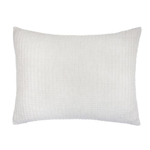 Elisabeth York 20" X 26" Lida Natural Cotton Standard Sham In White
