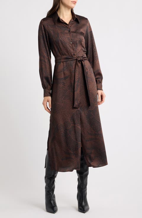 Printed Twill Shirtdress