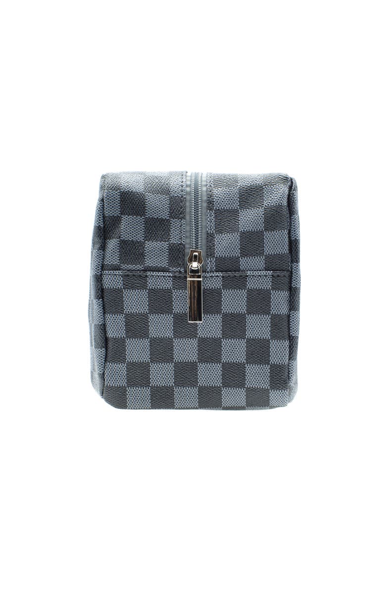 Youzey Checkered Toiletry Bag, Alternate, color, Brown