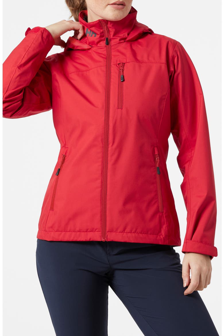 Crew Waterproof Hooded Jacket, Main, color, 162 RED