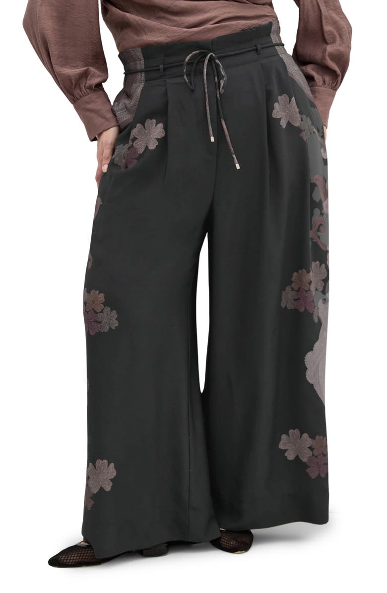 City Chic Eternal Paperbag Waist Wide Leg Pants, Main, color, Eternal Love