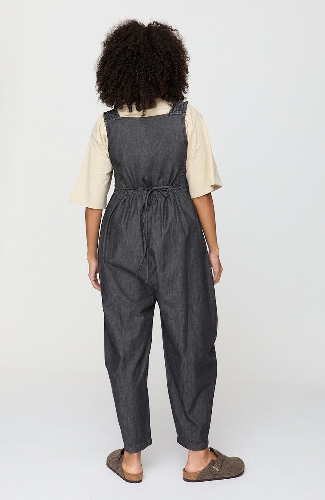 Turtledove London Organic Cotton Alice Denim Smocking Strap Jumpsuit ...