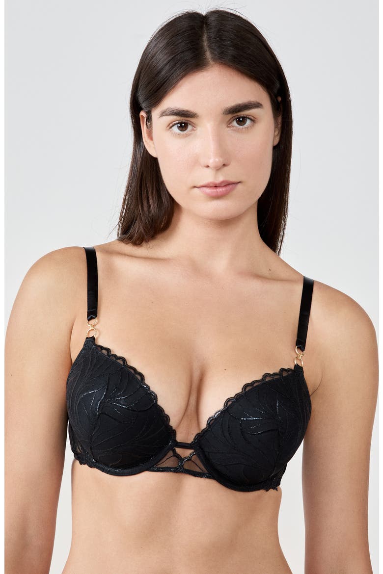 Envolee N°9 Underwire Bra, Alternate, color, BLACK