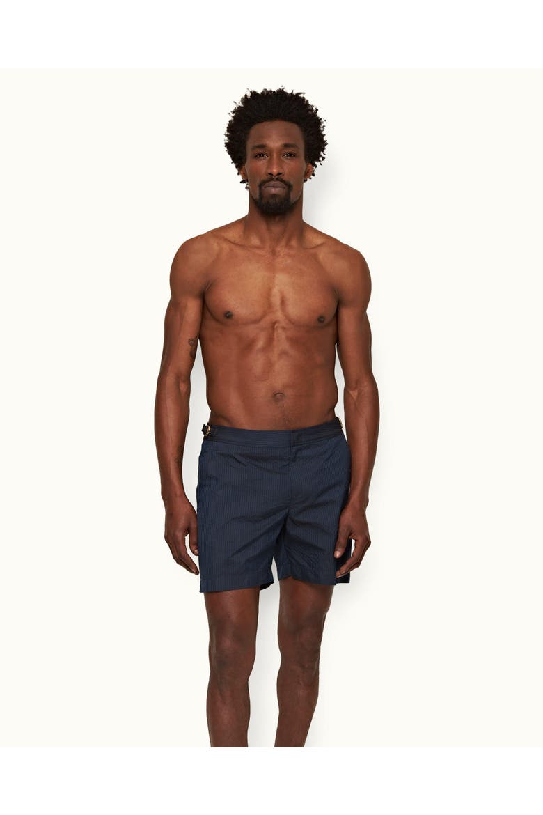 Bulldog Relaxed-Fit Swim Shorts, Alternate, color, NIGHT IRIS