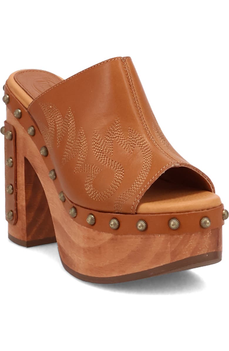 Dingo Free Spirit Platform Slide Sandal, Main, color, Tan