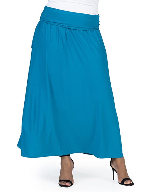 Foldover Maxi Skirt With Pockets