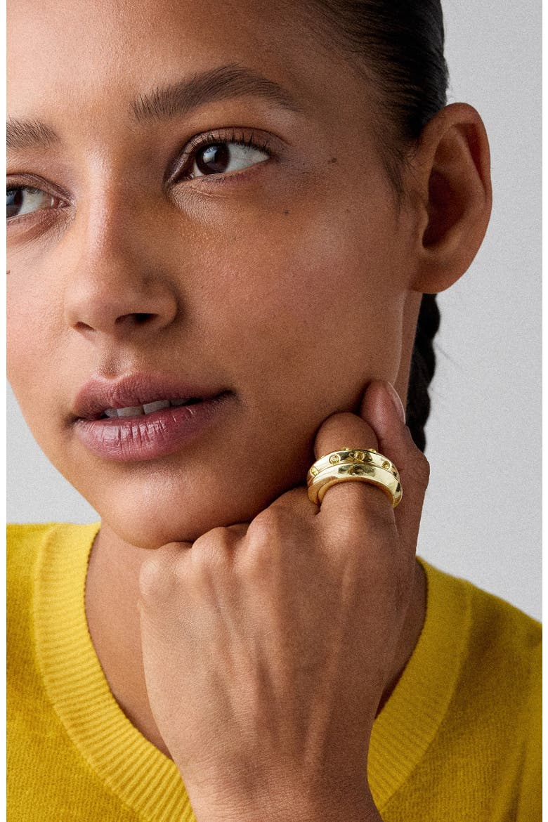 banana set of 2 stacking rings, Alternate, color, LIGHT TOPAZ